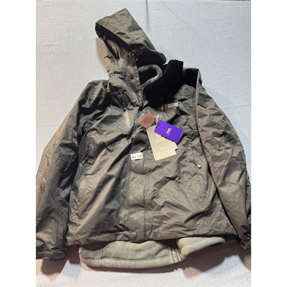 OutdoorMaster 3-in-1 Ski Jacket Mens L Black New